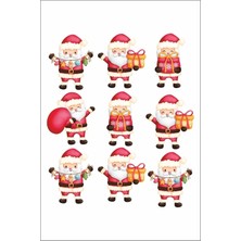 Panda Sokağı Yılbaşı Temalı Noel Desenli Dekoratif Cam Duvar Mobilya Sticker 35X50