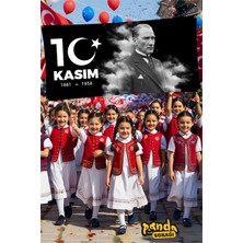 Panda Sokağı Atatürk 10 Kasım Afişi Branda Baskı 200X100 Atatürkü Anma