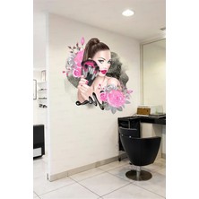Panda Sokağı Kuaför - Güzellik Salonu Kendinden Yapışkanlı Ev Yatak Odası Balkon Duvar Kağıdı Dekorasyonu Sticker