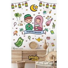 Panda Sokağı Ramazan Üç Aylar Bereket Mevsimi, 3 Aylar Sticker Seti, Ramazan Eğlenceli Sticker