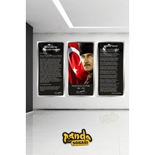 Panda Sokağı Atatürk Köşesi Kendinden Yapışanklı Duvar Kağıdı, Okul, Kreş Anasınıfı Atatürk Köşesi Sticker