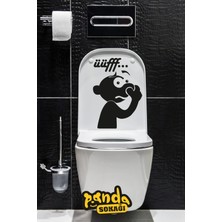 Panda Sokağı Komik Uff Koku Dekoratif | Klozet Banyo Wc Sticker