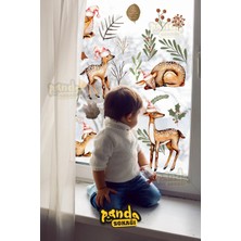 Panda Sokağı Yılbaşı Sevimli Geyikler ve Soft Ot Parçaları Birbirinden Eğlenceli Sticker