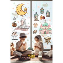 Panda Sokağı Ramazan Ayı Hurma Kardeşler Sticker Seti, Ramazan Figürleri Mega Sticker Seti, Ramazan Sticker