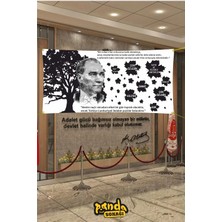 Panda Sokağı Atatürk 10 Kasım Afişi Branda Baskı 200X100 Atatürkü Anma