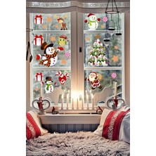 Panda Sokağı Kardan Adamlar 2025 Yılbaşı Sticker Yeni Bebek ve Çocuk Odası Dekoratif Yılbaşı Sticker Seti