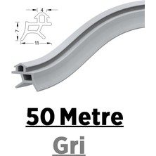 Contacall Gri PVC Fitili 50 Metre Kapı Pencere Contası Yüksek Isı Yalıtımı Kolay Uygulama