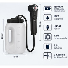 CleanTrip Vylo F Elektrikli Portatif Bidet, 2.5 L Ayarlanabilir Başlık,yurtdışı Seyahatler, Kamp, Hasta Bakımı