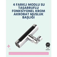 İlkyaz Fashion Ifk ® Krom Kaplamalı Çok Fonksiyonlu Musluk Başlığı | Paslanmaz Malzeme