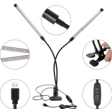 Fulltech 3 Renk Zaman Ayarlı Bitki Yetiştirme Lambası USB Girişli Plastik Malzeme ile Sağlıklı Büyüme