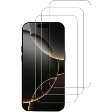 Aydogan's iPhone 16 Pro Max 6.9" ile Uyumlu Kırılmaz Cam 3 Adet Temperli Şeffaf Ekran Koruyucu(3'lü Paket)