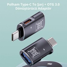 Aydogan's Polham Mobile 2in1 Type C To Type C ve USB Çevirici Otg Adaptör, Şarj ve Data Aktarım Otg Çeviricisi