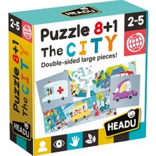 Headu Puzzle 8+1 The City (2-5 Yaş) IT-20580