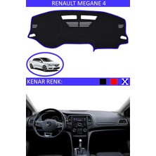 Aydogan's Torpido Koruma Halısı Siyah Kenar Renk Mavi Renault Megane 4 ile Uyumlu