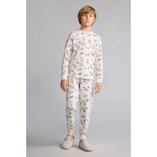DeFacto Regular Fit Uzun Kollu Üst Lastikli Paça Alt Baskılı 2'li Pijama Takımı Erkek Çocuk I1445A826AU