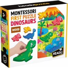 Headu Montessori Ilk Ahşap Dinozor Puzzle MU59025