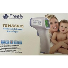 Temassız Elektronik Infrared Ateş Ölçer, Dijital Ekran, Beyaz