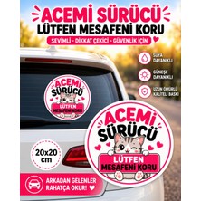 Şimika Acemi Sürücü 20X20 cm Kaliteli Baskı Stıcker 1 Adet Etıket