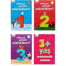 Eolo Yayıncılık 3+ Yaş Zihinsel Gelişim Etkinlikleri ve Matematik Zamanı Seti ( 4 Kitap )