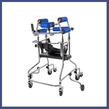 Canbia Alüminyum Hemipleji Rollator (Tekerlekli Yürüteç) Kahy