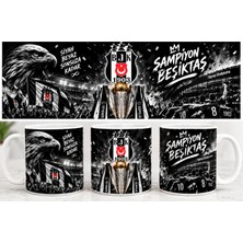 Print Copy Center Beşiktaş Şampiyonluk Temalı Kartal ve Taraftar Kupa Bardak