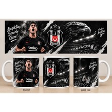 Print Copy Center Dušan Vlahović Futbolcu Temalı Tasarımlı Beyaz Kupa Bardak Beşiktaş