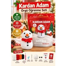 Selfiko Yılbaşı Kardan Adam Örgü Ipi Seti