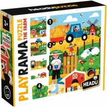 Headu Ecoplay Çiftlik Temalı Şekilli Puzzle (3+ Yaş) MU59032