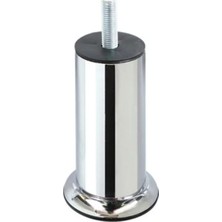 FREKANS 4 Adet Eroğlu Çap 42 Metal Bingolu Baza Ayağı M10 Saplamalı Krom 8 cm Mobilya Ayağı