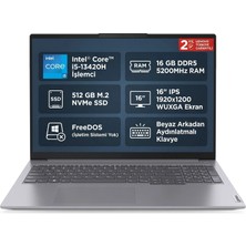 Lenovo Thinkbook 16 G6 Irl Intel Core I5 13420H 16GB (DDR5-5200) 512GB SSD 16" WUXGA (1920x1200) IPS Freedos 21KH00SXTR