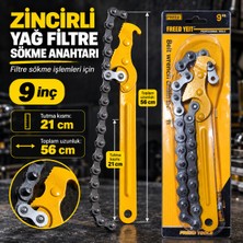 Freed Yağ Filitre Zincirli Filitre Sökme Anahtarı 9 Inçh Sap Kısmı : 21 cm Toplam Uzunluk :56 cm Kısa Tip