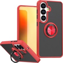 Marsilyan™- Samsung Galaxy S26 Montreal Yüzüklü Silikon Kapak - Kırmızı