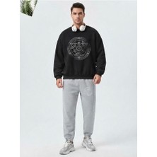 Zoka Wear Full Metal Alchemist Donusum Cemberi Anime Baskılı Siyah Gri Eşofman Takımı