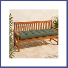Canbia Kapitone Bank Minderi · 100 × 45 × 4 cm | Haki | Dış Mekân Kahy