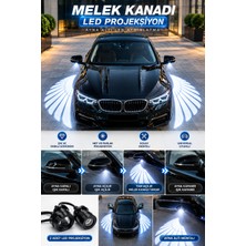 Cabbaroğlu Ticaret Universal Melek Kanadı LED Ayna Altı Projeksiyon Işığı – Angel Wings Otomatik Açılır Kapanır Ayna Aydınlatması 2'li Set