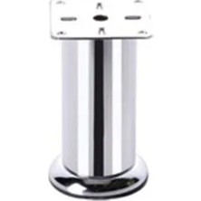 FREKANS 4 Adet Metal Bingolu Baza Ayağı Krom 10 cm Mobilya Ayağı