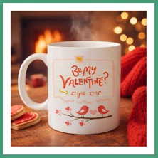 S'82 Be My Valentine Porselen Kupa Model 7 - Sevgililer Günü Hediyesi-Aşk Temalı Sevimli Kupa BZS82