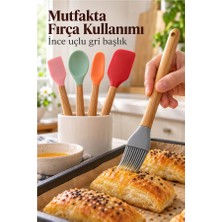 Hace Bazaar Mutfak Gereçleri Seti Ahşap Görünümlü Saplı Renkli Başlıklar