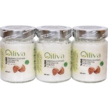TeknoKapsül Oiliva Soğuk Sıkım Hindistan Cevizi Yağı 3 x 300ML |%100 Doğal & Saf | Katkısız | Cam Şişede
