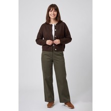 Fashion Friends Regular Fit Triko Bisiklet Yaka Düğmeli Hırka Kadın Hırka 26K0111K1