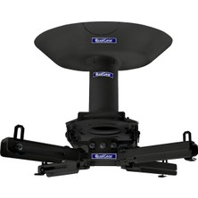 Qualgear Pro-Av Qg-Kıt-Ca-3ın-B Tek Kirişli Tavan Adaptörü, 3 Inç 1,5 Inç Projektör Montaj Kiti Aksesuarı, Siyah