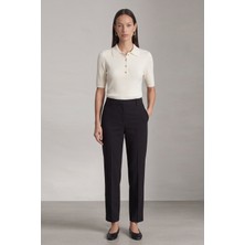 Fashion Friends Slim Fit Düğmeli Polo Yaka Fitilli Bluz Kadın Bluz 26K0149K1