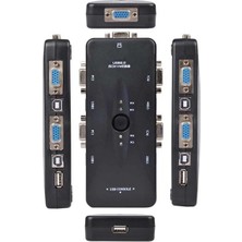 4 Port USB Kvm Switch - 4 Pc Tek Monitör Klavye/fare Kontrolü