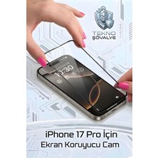 Tekno Şövalye iPhone 17 Pro Tam Kaplayan Antistatik 9h Ekran Koruyucu Cam