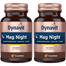Mag Night 30 Tablet – Akşam/gece Magnezyumu - Magnezyum Bisglisinat, Passiflora, Valerian, B6 Vit (2 Paketi)