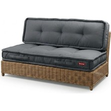 2'li Yer Minderi 60X120X14 cm Palet Minderi, Bahçe Minderi, Oturma Minderi, Balkon Takımı Minderi (Antrasit)