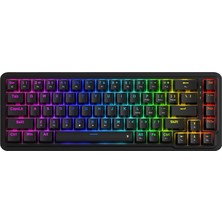 Xml Bayiciniz Tr K709 65% Wired Gasket Rgb Gaming Keyboard, 68 Keys Hot-Swap Compact Mechanical Keyboard W/free-Mo