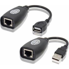 USB Extender | 45 Metreye Kadar Cat5/cat6 Üzerinden USB Uzatma | Tak-Çalıştır | Adaptör Çifti