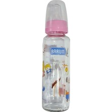 Barum Baby Doğal Akışlı Cam Biberon | Isıya Dayanıklı Sağlıklı Cam Gövde, Bpa Içermez Emzik | 125 ml ve 250 ml Seçenekleriyle (Pembe, 250 Ml)