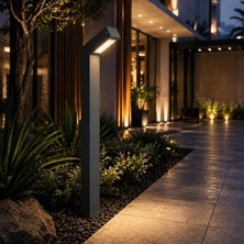 Xml Bayiciniz Tr Polera LED Bahçe Aydınlatma Direği 50X90X1000 mm 18W IP65 Alüminyum Dış Mekan Bollard Aydı